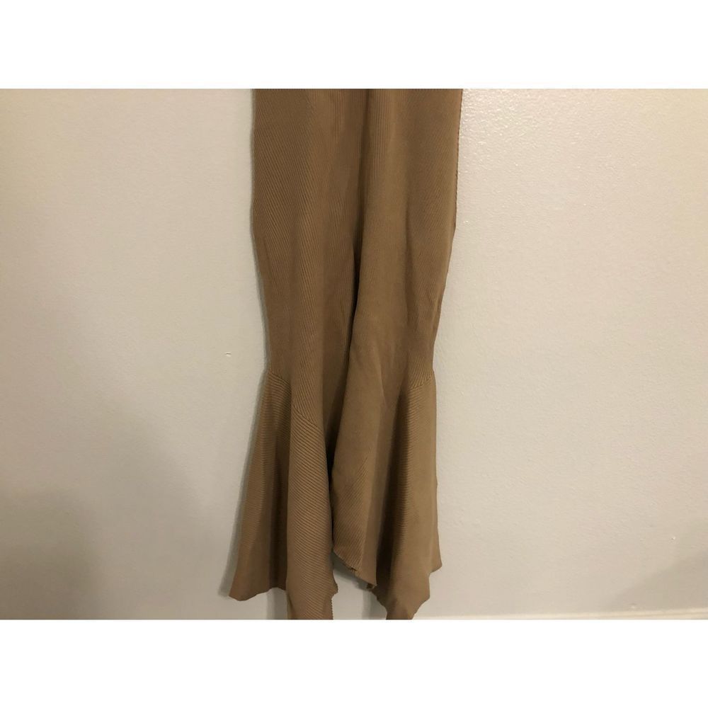NEW Anthropologie Mock Neck Midi Handkerchief Hem Dress in Cedar Size Large - Picture 9 of 15